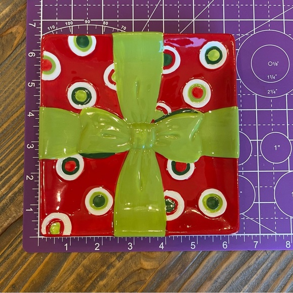 Fitz And Floyd Holiday Cheer Snack Plate Santa Cookie Plate 2008 Macys Exclusive - Picture 3 of 3